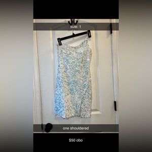 homecoming dress only worn for a few hours, has been dry cleaned and kept in bag